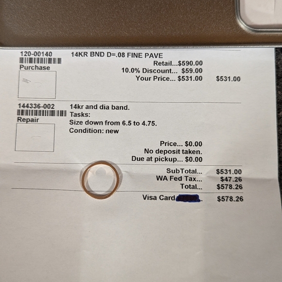 Uneek ring with two bands - Picture 5 of 12